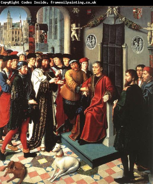 DAVID, Gerard The Judgment of Cambyses (left panel) drah
